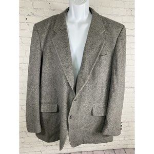 VTG Andre Vachon Gray Wool & Camel Blend Two Button Blazer Jacket Coat Men’s 48R